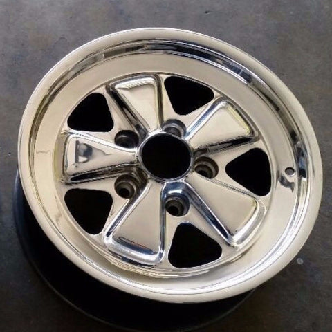 Polished Porsche Turbo Fuchs wheels 7Jx16 [Restored]