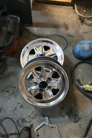 Polished Porsche Turbo Fuchs wheels 7Jx16 [Restored]